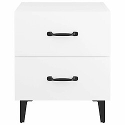 Acheter Maison Chic Lot de 2 Tables de chevet,Table de nuit,Table d'appoint pour salon Blanc 40x35x47,5 cm -MN72318