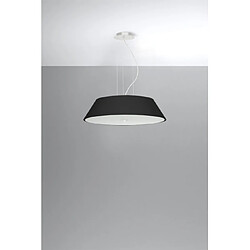 Luminaire Center Suspension Vega Verre,acier,tissu Noir 5 ampoules 105cm