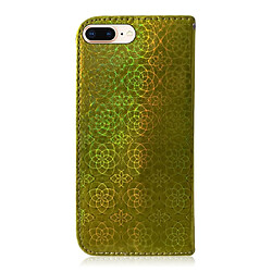 Avis Wewoo Housse Coque Pour iPhone 7 Plus / 8 Plus couleur unie boucle colorée magnétique horizontale étui en cuir PU avec titulaire et fentes cartes et portefeuille et lanière or