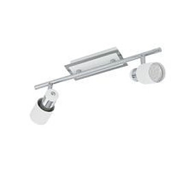 Applique Murale 2 spots DAVIDA 2X5W Chrome, Blanc - EGLO LIGHTING - 92085