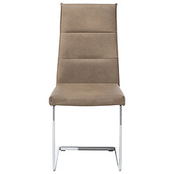 Acheter Beliani Set de 2 Cuir PU Chaise de salle à manger Chaise en porte-à-faux Beige sable ROCKFORD