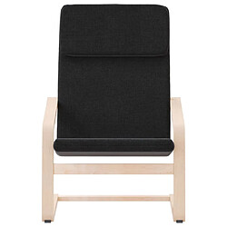 Avis vidaXL Chaise de relaxation Noir Tissu