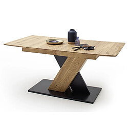 Pegane Table à manger extensible en chêne sauvage - L.180-225 x H.77 x P.90 cm