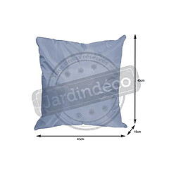 Avis Jardindeco Coussin extérieur carré 45 cm Sun (Lot de 6) Gris clair.