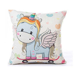 Avis YP Select Housse de coussin de taille de canapé de lit de taie d'oreiller d'impression de licorne de bande dessinée