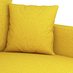 Maison Chic Ensemble de canapés 2 pcs avec coussins, Canapé droit Sofa pour Salon Jaune clair Tissu -GKD570596 pas cher