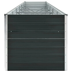 Avis vidaXL Lit surélevé de jardin Acier galvanisé 480x80x77 cm Anthracite