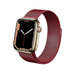 Crong Milano Steel pour Apple Watch 38/40/41mm (Crimson Red) pas cher