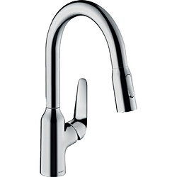 Hansgrohe - Mitigeur de cuisine 180 Focus M42 avec douchette extractible 2 jets finition chromé