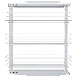 Avis vidaXL Panier à 3 niveaux métallique de cuisine 47x25x56 cm