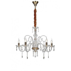 Fan Europe Chandelier sans abats jours Monalisa 5 ampoules Verre,cristal Or