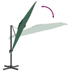 Helloshop26 Parasol meuble de jardin déporté avec mât en aluminium 400 x 300 cm vert 02_0008513 pas cher