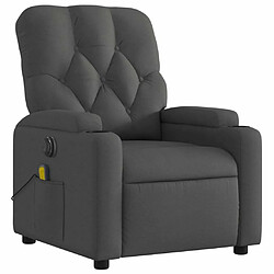 Avis Maison Chic Fauteuil Relax pour salon, Fauteuil inclinable de massage électrique gris foncé tissu -GKD88306