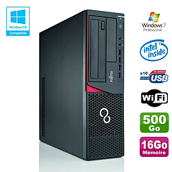 PC Fujitsu E720 E85+ SFF G3220 3GHz 16Go 500Go Graveur WIFI W7 - Occasion