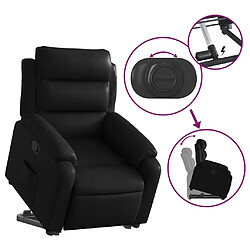 Acheter vidaXL Fauteuil inclinable Noir Similicuir