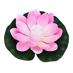 Acheter Imperméable Sans Flamme Flottant LED Lotus Lumières Piscine Décoration Rose 18cm