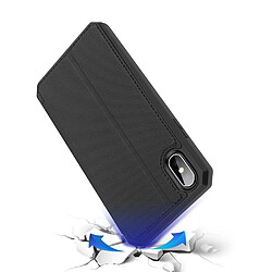 Acheter Dux Ducis Coque en TPU flip magnétique avec porte-carte noir pour votre Apple iPhone X/XS 5.8 pouces