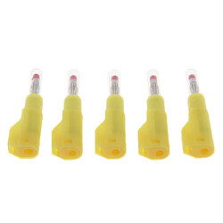 Avis 5pieces 4mm Banana Plug pour Sondes de Test Instrument Instrument Meter Connector jaune