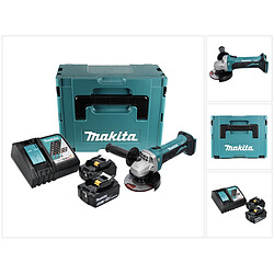 Makita DGA 452 RTJ Meuleuse d'angle sans fil 18V 115mm + 2x Batteries 5,0Ah + Chargeur + Makpac