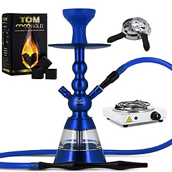 Pack Chicha Altair 3BL + Tuyau Marrakech + Foyer Silicone Vortex + Chauffe-Charbon + Plaque + Charbon 1 KG Tom Cococha Gold