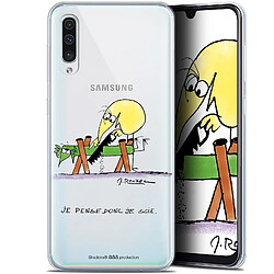 Caseink Coque Pour Samsung Galaxy A50 (6.4 ) [Gel HD Collection Les Shadoks ? Design Je pense Donc - Souple - Ultra Fin - Imprimé en France]