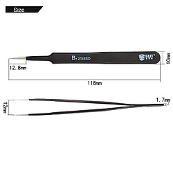 Avis Wewoo BST-204ESD 202 Pince à épiler anti-statique en acier inoxydable