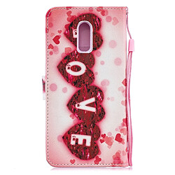 Avis Wewoo Housse Coque Etui à rabat horizontal Love Pattern pour OnePlus 6Tavec porte-cartes et