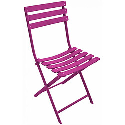 ALIZÉ Chaise pliante en acier Nonza (Lot de 2) Framboise.