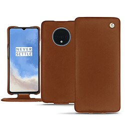 Housse cuir OnePlus 7T - Rabat vertical - Marron ( Nappa - Pantone #8B4720 ) - NOREVE