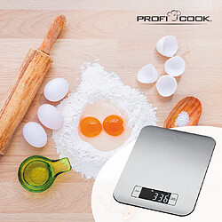 Balance de cuisine numérique, 5 kg par pas de 1 g, fonction tare, , Argent, Proficook, KW 1061