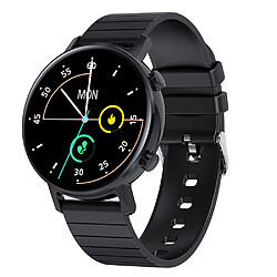 Chrono Montre intelligente Compatible téléphones Android iOS Bluetooth Musique Fitness Tracker Batterie longue durée Montres intelligentes pour hommes femmes(noir)