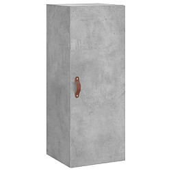 Acheter vidaXL Buffet haut Gris béton 34,5x34x180 cm Bois d'ingénierie