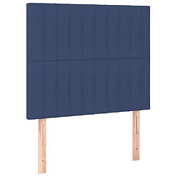 Maison Chic Lot de 2 Têtes de lit design Bleu pour chambre - Décoration de lit 90x5x78/88 cm Tissu -MN64247