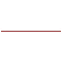 vidaXL Barre de retournement 125 cm Acier Rouge