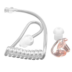 vhbw Tube acoustique de sécurité oreillette 2 bouchons d'oreille, Insert auriculaire M transparent pour casque audio, appareils radio - bonne tenue