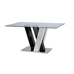 Vente-Unique Ensemble table + 4 chaises - Coloris : noir et blanc - WINCH