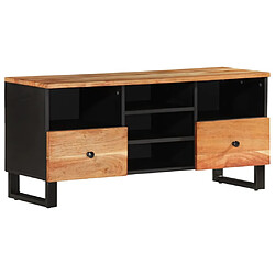 Maison Chic Meuble TV scandinave - Banc TV pour salon 100x33x46 cm bois d'acacia solide et d'ingénierie -MN96535