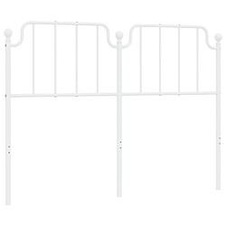 Maison Chic Tête de lit moderne pour chambre - Décoration de lit métal blanc 160 cm -MN60457