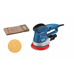 Bosch ponceuse excentrique GEX 34-150 (? de plateau 150 mm, disque C470 pour bois, adaptateur d'aspiration, boite carton)