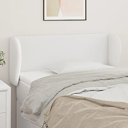 Maison Chic Tête de lit scandinave avec oreilles,meuble de chambre Blanc 83x23x78/88 cm Similicuir -MN76289