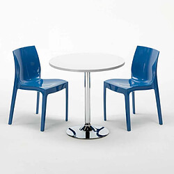 Avis Grand Soleil Table Ronde et 2 Chaises Colorées Set In