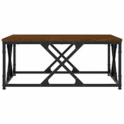 Maison Chic Table basse,Table Console Table d'appoint, Table pour salon chêne marron 70x70x30 cm bois d'ingénierie -MN33455 pas cher