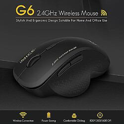 Universal Ordinateur de souris sans fil 2.4 GHz 1600 DPI Ergonomic Mouse Saving Mause Optical USB PC PC pour