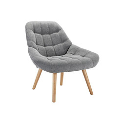 Avis Vente-Unique Fauteuil en tissu gris LUOSTO