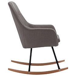 Acheter Maison Chic Chaise à bascule | Fauteuil Relax, design moderne Gris clair Tissu -GKD82420