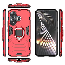 Htdmobiles Coque pour Xiaomi Redmi Turbo 3 5G et Poco F6 5G - housse etui rigide anti choc + film ecran - ROUGE