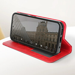 Avis Avizar Étui pour Fairphone 5 Clapet Portefeuille Motif Damier Collection Geo Rouge