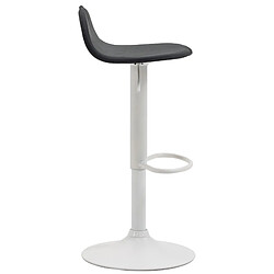 Acheter Decoshop26 Lot de 2 tabourets de bar avec repose-pieds en PVC noir pied trompète en métal blanc 10_0004262