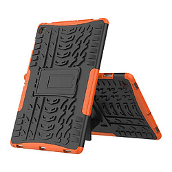 Coque en TPU hybride antidérapant orange avec béquille pour votre Samsung Galaxy Tab S5e SM-T720