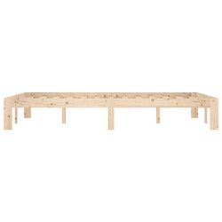 Maison Chic Lit adulte - Lit simple Cadre de lit,Structure du lit Contemporain Bois de pin massif 120x200 cm -MN33986 pas cher